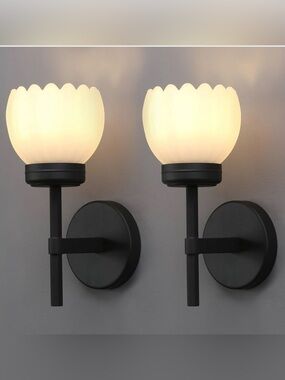 Boho Indoor Vintage Wall Sconces Set of 2  Vanity Finished Industrial Hardwired